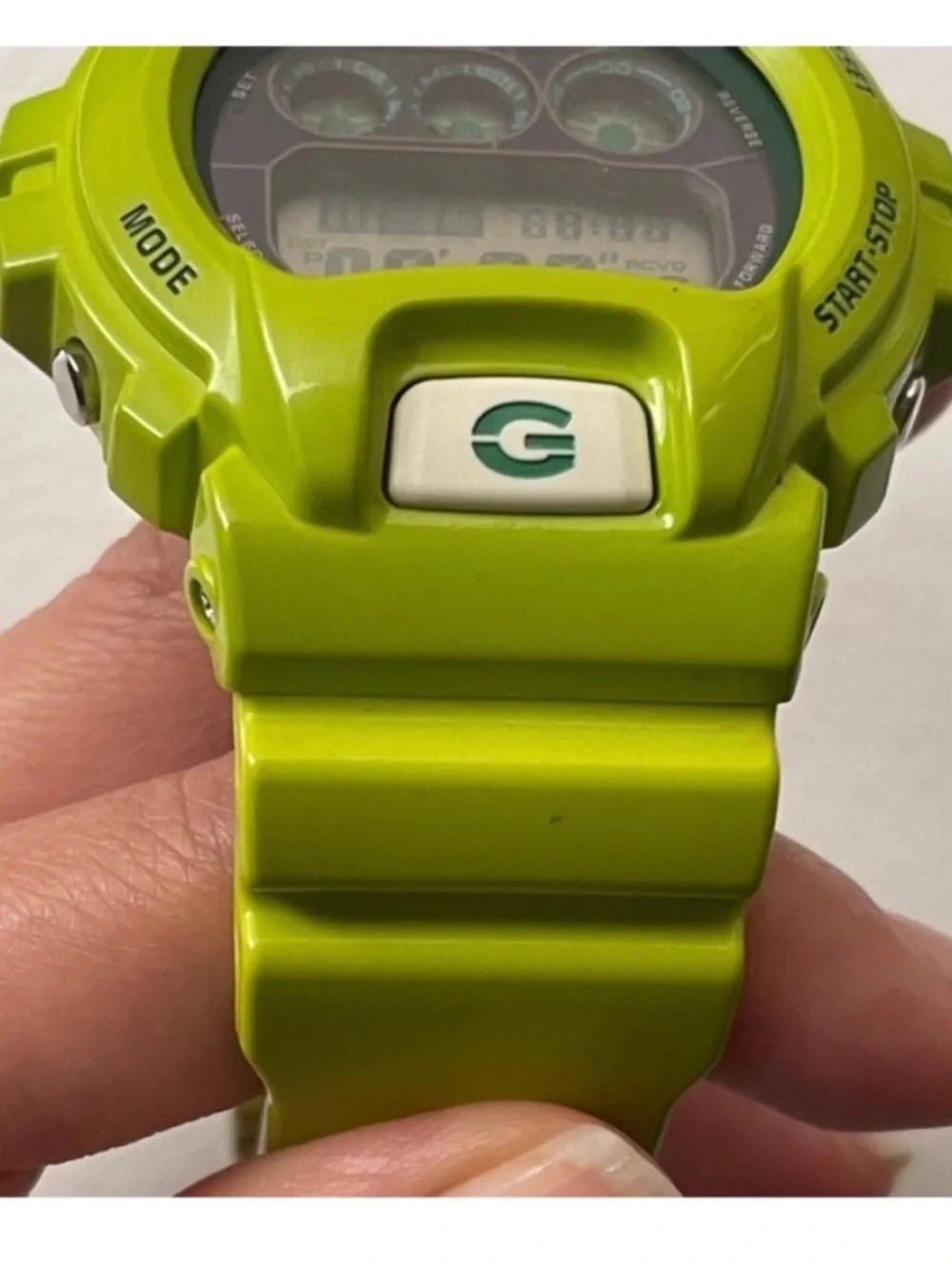 RARE Casio G-Shock G-6900GR Go Neón Green SOLAR Kermit Men's Watch No Box